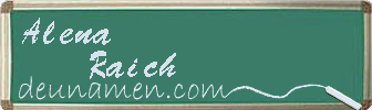 Alena Raich Visitenkarte